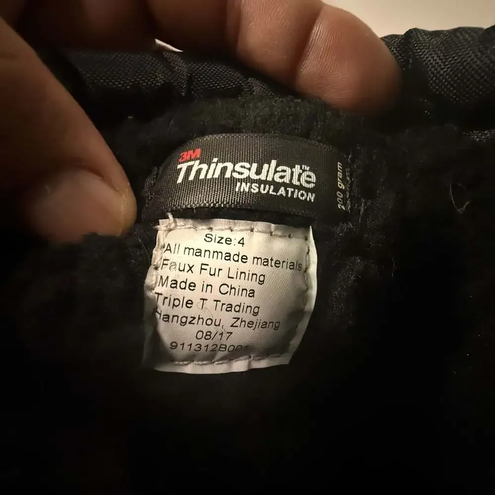 Northside Kids Size 4 Frosty‎ Winter Snow Boots Black 3M Thinsulate Waterproof